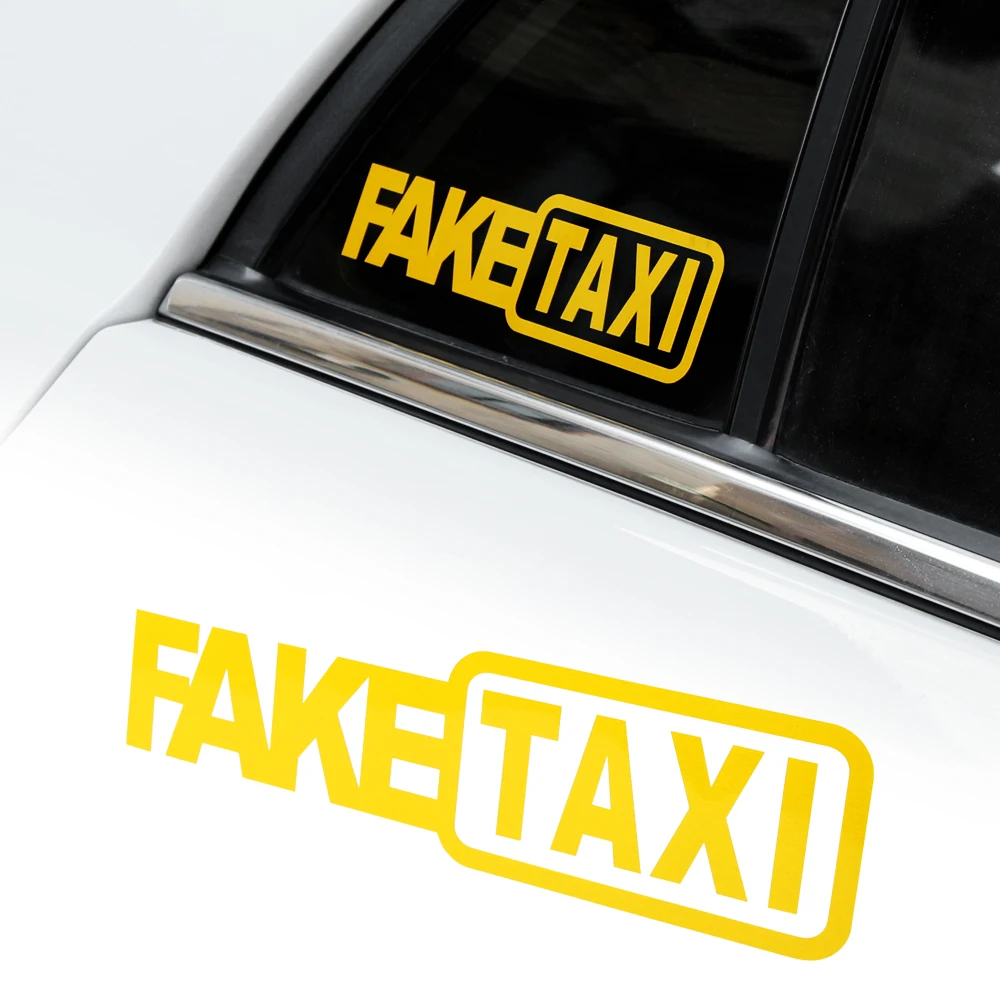FAKE TAXI Car Stickers Reflective Funny Window Vinyl Decals Styling Self Adhesive Emblem | Автомобили и мотоциклы