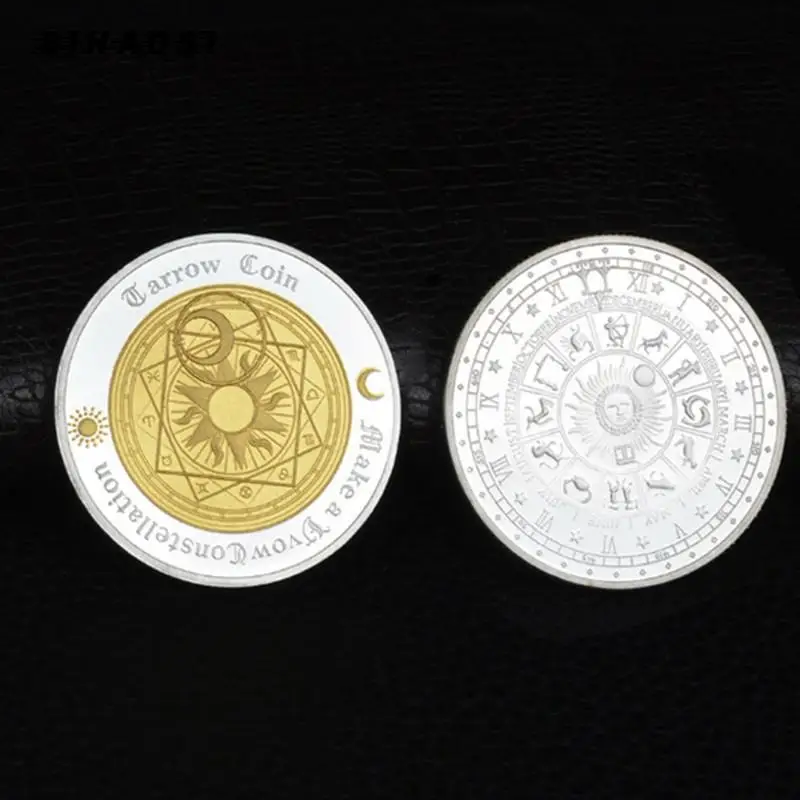 Wish Coin Good Luck Coin two Color Tarot Coin lucky constellation commemorative coin Collection Gift Gold and Silver Plating
Wish Coin Good Luck Coin two Color Tarot Coin lucky constellation commemorative coin Collection Gift Gold and Silver Plating