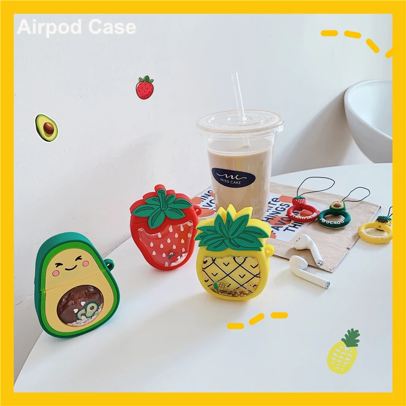 Bluetooth Headphone Silicone Airpod Case Wireless Charging Cases Cute 3D Quicksand Fruits Earphone Cover Strap for AirPods Case
Bluetooth Headphone Silicone Airpod Case Wireless Charging Cases Cute 3D Quicksand Fruits Earphone Cover Strap for AirPods Case
