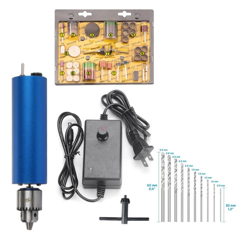 Handheld Multifunctional Electric Drill Mini Grinder Woodworking Drill Electric Tool Kits Tungsten Steel Carbide US Plug New
Handheld Multifunctional Electric Drill Mini Grinder Woodworking Drill Electric Tool Kits Tungsten Steel Carbide US Plug New
