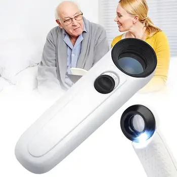 Hand Held Magnifier Durable Mini 21mm 40X School Archaeology Magnifying Glass 12 LED Lights Biological Education Glass Lens
Hand Held Magnifier Durable Mini 21mm 40X School Archaeology Magnifying Glass 12 LED Lights Biological Education Glass Lens