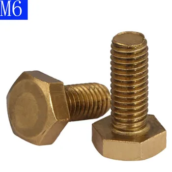 M6 - 1.0 6mm Solid Brass Hex Head Cap Screws Bolt Hex Tap Bolts Full Thread DIN933
M6 - 1.0 6mm Solid Brass Hex Head Cap Screws Bolt Hex Tap Bolts Full Thread DIN933