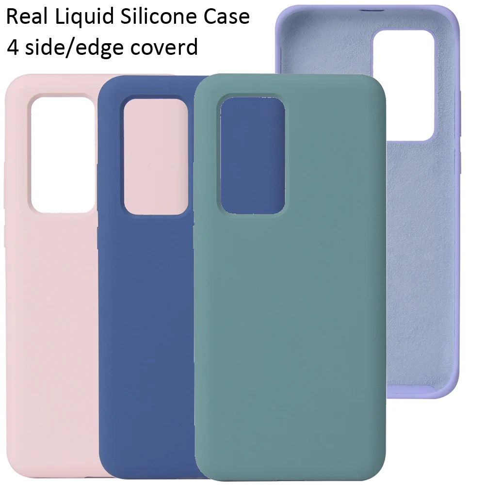 Real genuine Liquid Silicone Case For Huawei P40 Pro Pro+ Plus Soft Gel Rubber Protector Shell | Мобильные телефоны и