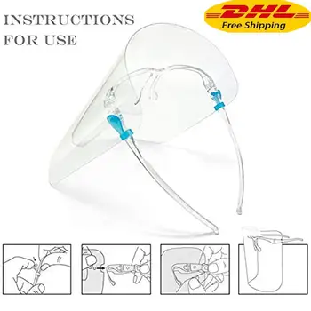 100 PCS Free DHL Shipping Face Shield Mask Protective Face Mask WIth Goggles Transparent Anti Fluids Face Shield Anti Dust/Fog
100 PCS Free DHL Shipping Face Shield Mask Protective Face Mask WIth Goggles Transparent Anti Fluids Face Shield Anti Dust/Fog