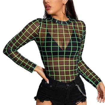 2020 Fashion Trend Women's Perspective Mesh Yarn Jumpsuit Long-Sleeved Round Neck Printed Romper Summer Stylish Skinny Bodysuit
2020 Fashion Trend Women's Perspective Mesh Yarn Jumpsuit Long-Sleeved Round Neck Printed Romper Summer Stylish Skinny Bodysuit