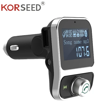 KORSEED FM Transmitter Car Kit Wireless Bluetooth FM Modulator Handsfree auto MP3 Audio Player Dual USB AUX Carkit in for phone
KORSEED FM Transmitter Car Kit Wireless Bluetooth FM Modulator Handsfree auto MP3 Audio Player Dual USB AUX Carkit in for phone