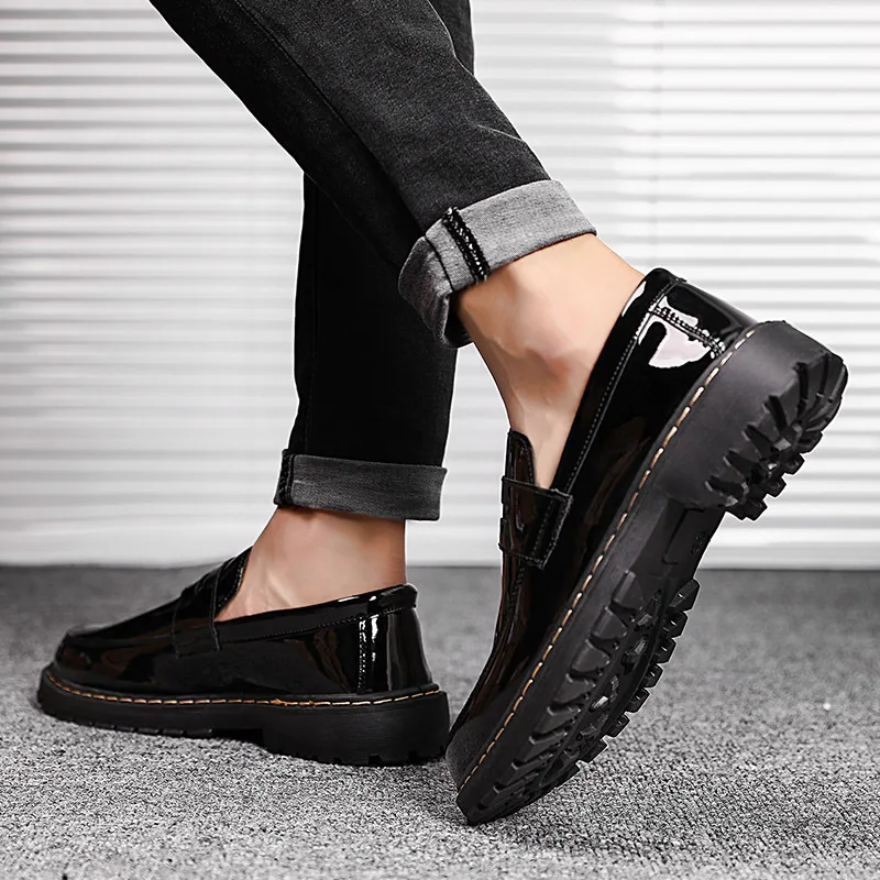 2018 New Style MEN'S SHOES Low Top Bright Surface Cool Platform Shoes Characteristics Trendy Shoes Loafers Fashion Casual Shoes
2018 New Style MEN'S SHOES Low Top Bright Surface Cool Platform Shoes Characteristics Trendy Shoes Loafers Fashion Casual Shoes