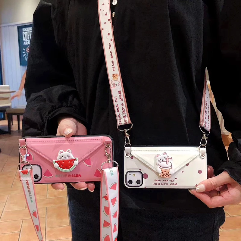Cartoon Crossbody Wallet Phone Case For iPhone 11Pro MAX XR 7 8 6 Plus P40 Leather Card Pocket Slot Lanyard Shoulder Strap Cover
Cartoon Crossbody Wallet Phone Case For iPhone 11Pro MAX XR 7 8 6 Plus P40 Leather Card Pocket Slot Lanyard Shoulder Strap Cover