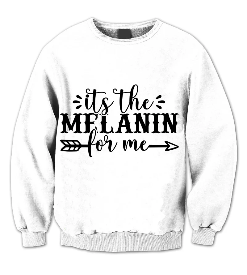 REAL American US SIZE It's the Melanin for Me Sublimation Print Plus Size Crew Neck Sweatshirt
REAL American US SIZE It's the Melanin for Me Sublimation Print Plus Size Crew Neck Sweatshirt