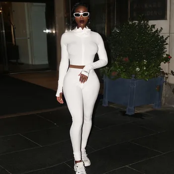 Gtpdpllt 2020 Autumn Winter Two Piece Set Sexy Long Sleeve Crop Top White Biker Pants Jogger Ribber Women Set Black Tracksuit
Gtpdpllt 2020 Autumn Winter Two Piece Set Sexy Long Sleeve Crop Top White Biker Pants Jogger Ribber Women Set Black Tracksuit