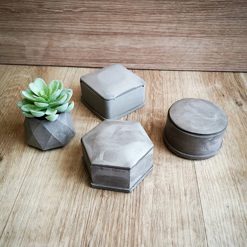 Molds for Concrete Box Storage Box Silicone Molds with Lip Round Epoxy Resin Cement Plaster mold 2pcs/set
Molds for Concrete Box Storage Box Silicone Molds with Lip Round Epoxy Resin Cement Plaster mold 2pcs/set