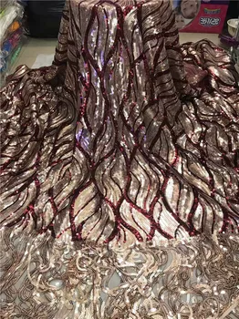 High Quality wine Sequins Nigerian Wedding Lace Fabrics 5Yards Sequins French Tulle lace FW823
High Quality wine Sequins Nigerian Wedding Lace Fabrics 5Yards Sequins French Tulle lace FW823