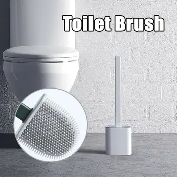 Silicone WC Toilet Brush Soft Bristles Floor Standing Bathroom Toilet Brush Holder Set Easy Clean Platte wc Toilet Borstel Brush
Silicone WC Toilet Brush Soft Bristles Floor Standing Bathroom Toilet Brush Holder Set Easy Clean Platte wc Toilet Borstel Brush