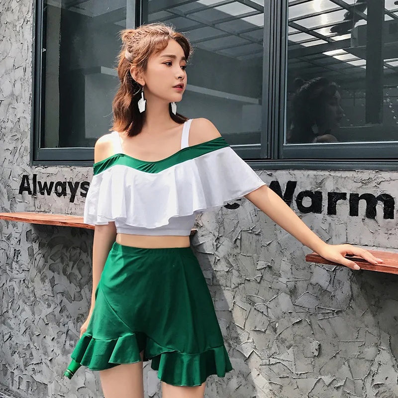 Two-piece Swimsuits Women's Three-piece Set Bikini Skirt Boxer Belly Covering Small Bust Gathering Sexy Hot Springs Tour Bathing
Two-piece Swimsuits Women's Three-piece Set Bikini Skirt Boxer Belly Covering Small Bust Gathering Sexy Hot Springs Tour Bathing