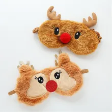 

Fawn Plush Sleeping Eye Mask Eyepatch Shading Cover Plush Lovely Eye Mask Cartoon Travel Relax Sleeping Christmas Aid Eye Patch