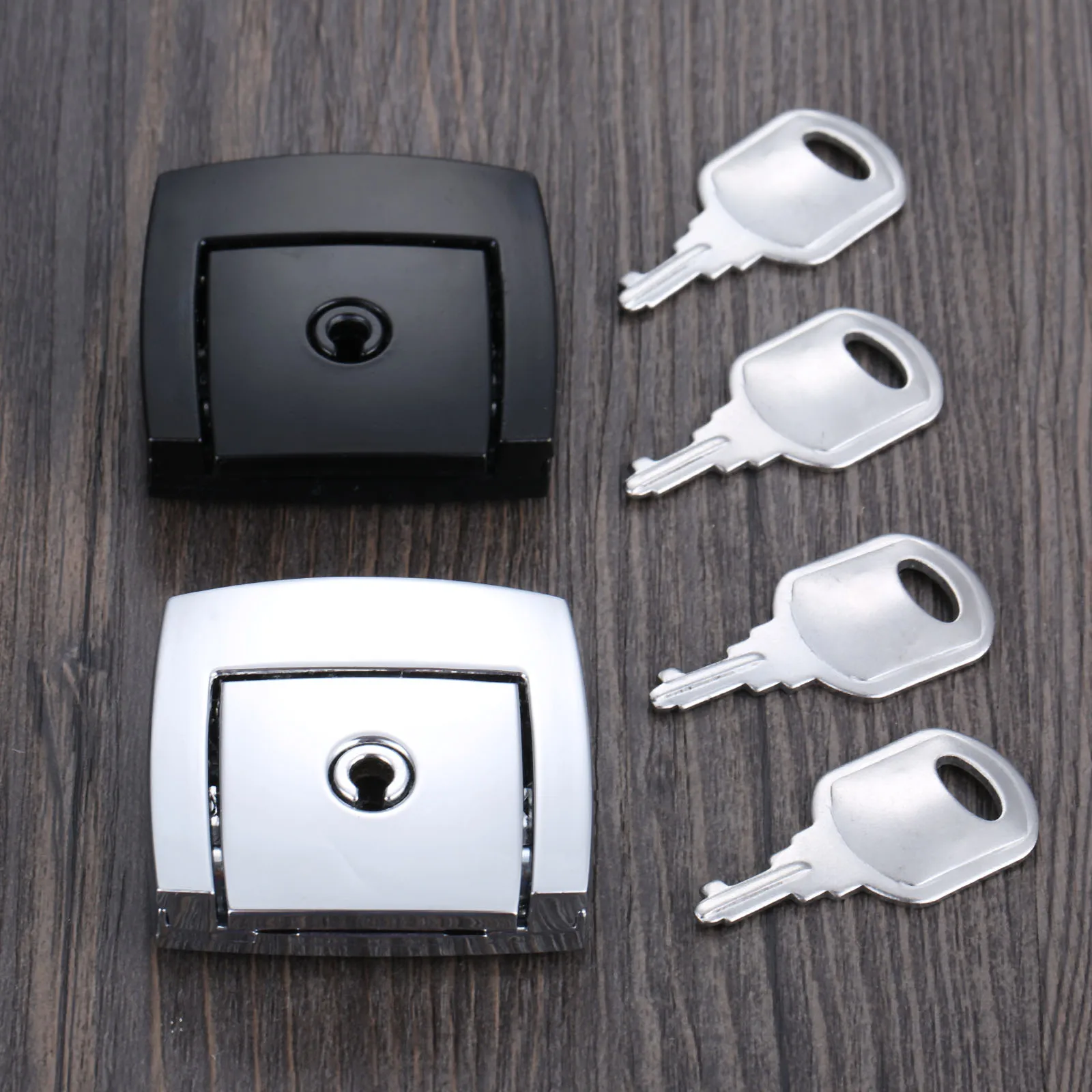 46*45mm Lock Metal Security Toggle Hasp Latch Lock With Double Keys For Cabinets Tools Box Silver/Black Industry Hardware
46*45mm Lock Metal Security Toggle Hasp Latch Lock With Double Keys For Cabinets Tools Box Silver/Black Industry Hardware