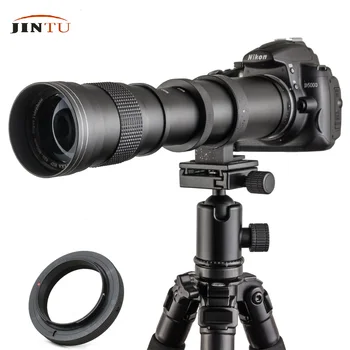 JINTU 420-800mm F/8.3-16 슈퍼 망원 렌즈, 수동 초점 줌 렌즈, 캐논 니콘 삼성 소니 넥스 DSLR 카메라 사진 촬영 적합