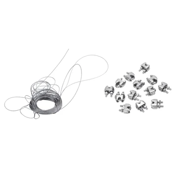 12Pcs 2mm 1/16 Inch Stainless Steel Wire Rope Cable Clamp Fastener & 1Pcs STAINLESS Steel Wire Rope Cable Rigging Extra, Length: 
12Pcs 2mm 1/16 Inch Stainless Steel Wire Rope Cable Clamp Fastener & 1Pcs STAINLESS Steel Wire Rope Cable Rigging Extra, Length: