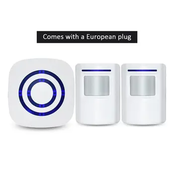 White Smart Doorbell Wireless Doorbell 32 Tune Songs 1 button 2 receiver EU US Plug
White Smart Doorbell Wireless Doorbell 32 Tune Songs 1 button 2 receiver EU US Plug