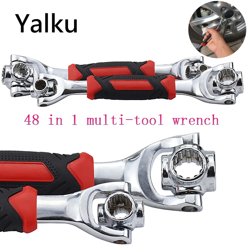 Yalku 48 in 1 Tiger Wrench 360 Degree Torque Wrench Key Multitool 12-teeth Spanner Universial Furniture Car Repair Torque Wrench
Yalku 48 in 1 Tiger Wrench 360 Degree Torque Wrench Key Multitool 12-teeth Spanner Universial Furniture Car Repair Torque Wrench