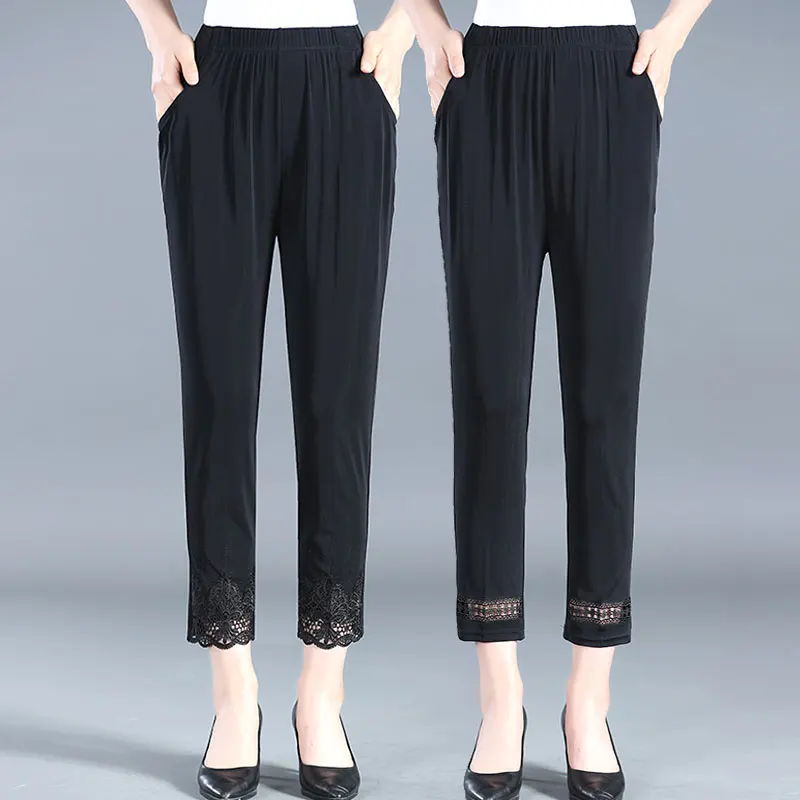 2020 New Summer Pants Women Vintage High Elastic Waist Elegant Trousers Female Casual Black Straight Pants Plus Size XL-5XL
2020 New Summer Pants Women Vintage High Elastic Waist Elegant Trousers Female Casual Black Straight Pants Plus Size XL-5XL
