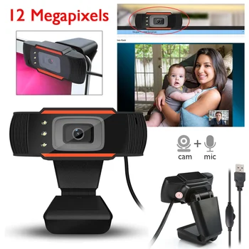 Rotatable 3 LED Computer Camera High Definition 12 Megapixels Night vision USB Webcam with MIC for PC Laptop
Rotatable 3 LED Computer Camera High Definition 12 Megapixels Night vision USB Webcam with MIC for PC Laptop