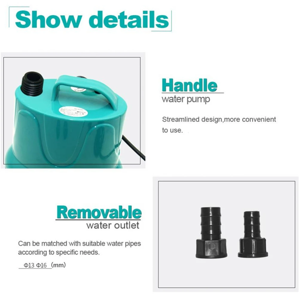 4 110V220V Ultra-Quiet Submersible Water Pump Aquarium Fish Tank Pool Powerhead Fountain Water Filter