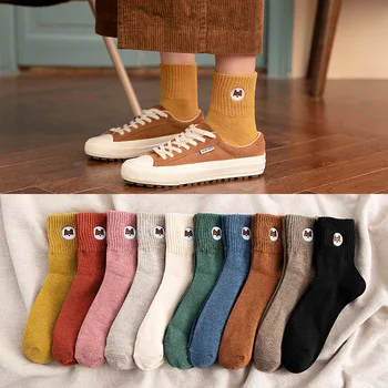 Autumn Winter Cotton Ladies Draws Retro Socks Solid Color Breathable Cartoon Dog Women Socks Embroidered Pile Socks
Autumn Winter Cotton Ladies Draws Retro Socks Solid Color Breathable Cartoon Dog Women Socks Embroidered Pile Socks