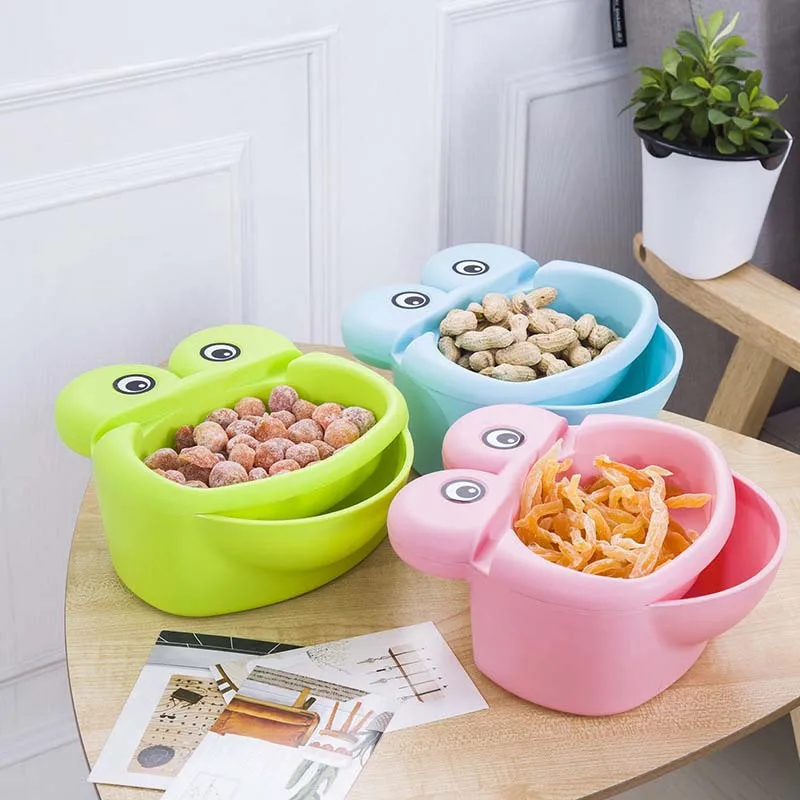Fruit Tray 3 Color Environmental Protection Plastic Cartoon Frog Double Fruit Plate Snack Storage Box
Fruit Tray 3 Color Environmental Protection Plastic Cartoon Frog Double Fruit Plate Snack Storage Box