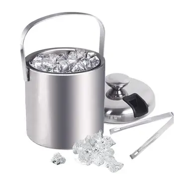 1300ml Stainless Steel Ice Container Double-Walled Ice Bucket ice container with tongs lid Clamp Heat Isolation Bar Tools
1300ml Stainless Steel Ice Container Double-Walled Ice Bucket ice container with tongs lid Clamp Heat Isolation Bar Tools