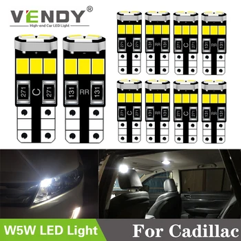 

10pcs Car W5W T10 168 LED Light Auto Lamp Interior Bulb 2835 smd For Cadillac CTS XLR SRX STS DTS ATS Escalade EXT ESV Eldorado