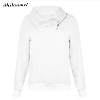 2019 Plush Sweatshirt Long Sleeve Turtleneck Zipper Hoodies Sweatshirts Women Solid White Purple Winter Thicken Loose Pullover
2019 Plush Sweatshirt Long Sleeve Turtleneck Zipper Hoodies Sweatshirts Women Solid White Purple Winter Thicken Loose Pullover