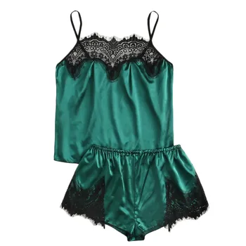 Sexy Women Satin Lace Silk Camisole Shorts Bow Set Sleepwear Pajamas Lingerie sleep tops pijamas women пижама женская robe sets
Sexy Women Satin Lace Silk Camisole Shorts Bow Set Sleepwear Pajamas Lingerie sleep tops pijamas women пижама женская robe sets