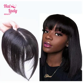 Halo Lady Beauty Air Bangs Bob Style Human Hair Extension Clip In Straight Brazilian Fringe Hair Toupees Toppers Hide White Hair
Halo Lady Beauty Air Bangs Bob Style Human Hair Extension Clip In Straight Brazilian Fringe Hair Toupees Toppers Hide White Hair