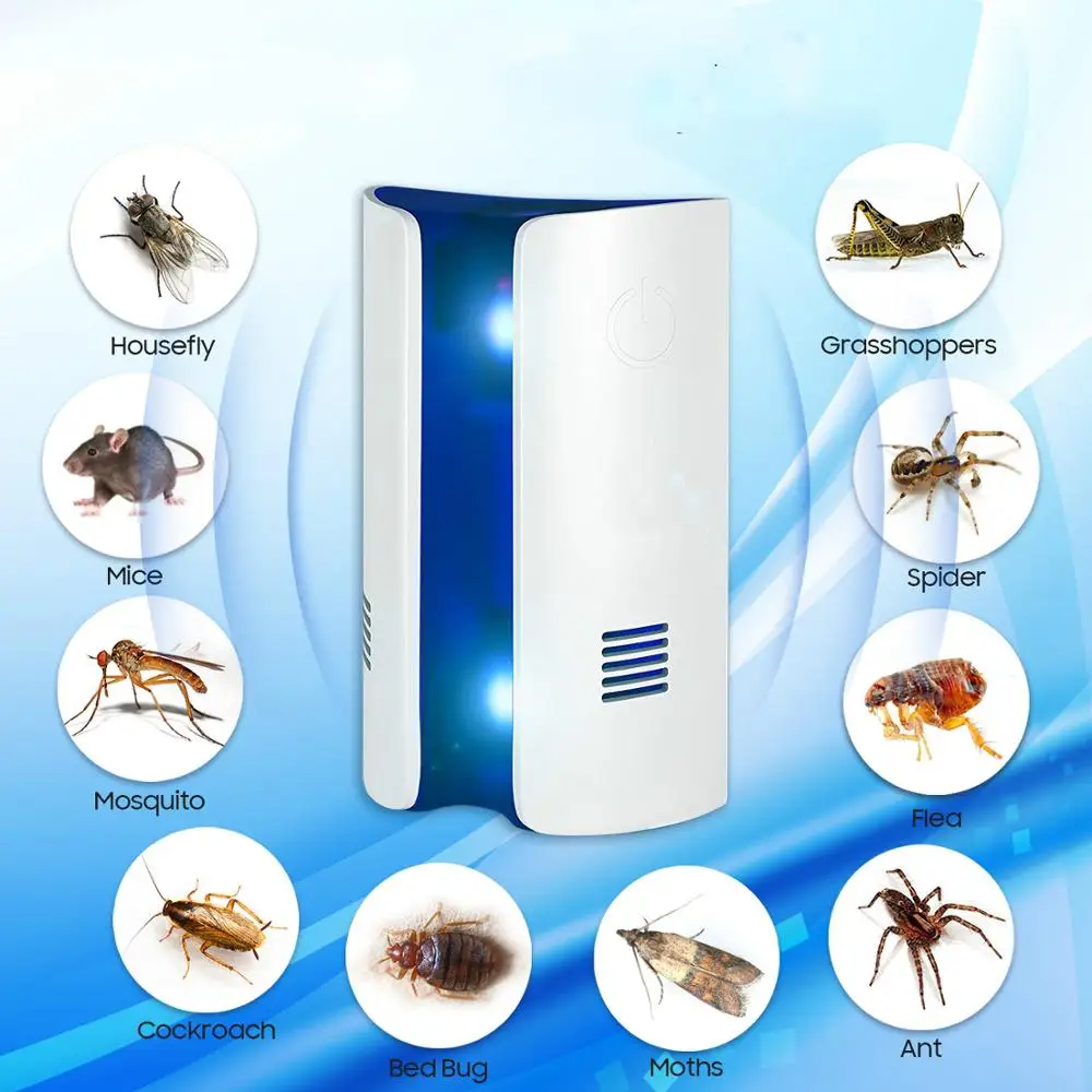 Multi-function Electronic Ultrasonic Mosquito Killer Mouse Repellent Killer Mouse Cockroach Trap Insect Rat Spiders Pest Control
Multi-function Electronic Ultrasonic Mosquito Killer Mouse Repellent Killer Mouse Cockroach Trap Insect Rat Spiders Pest Control