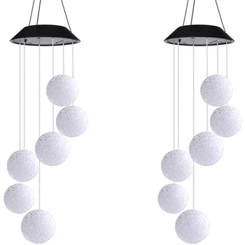 2 Packs of Solar Ball Wind Chime Lights Colorful Color Changing LED Lights Garden Party Wedding Dinner Decoration Lights
2 Packs of Solar Ball Wind Chime Lights Colorful Color Changing LED Lights Garden Party Wedding Dinner Decoration Lights
