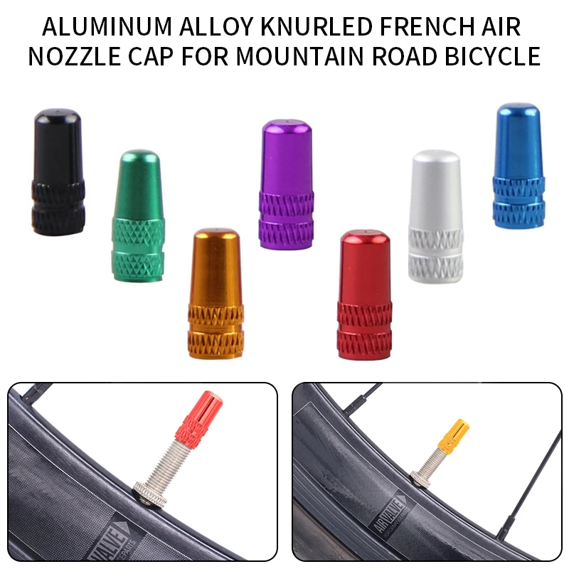 2/4PCS Bicycle Valve Cap Aluminum Bicycle Presta Valve Cap High Pressure Spikes Tire Valve Dust Cover