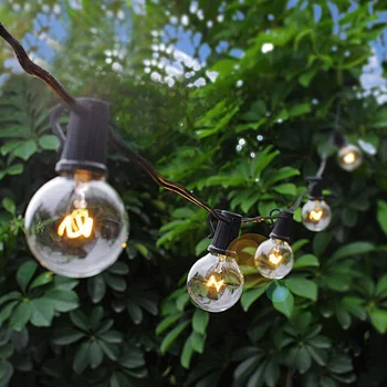 

3.15/7.65M LED Light String G40 Globe Bulb Fairy Garland Christmas Wedding Outdoor Waterproof Garden Patio String Lights Decor