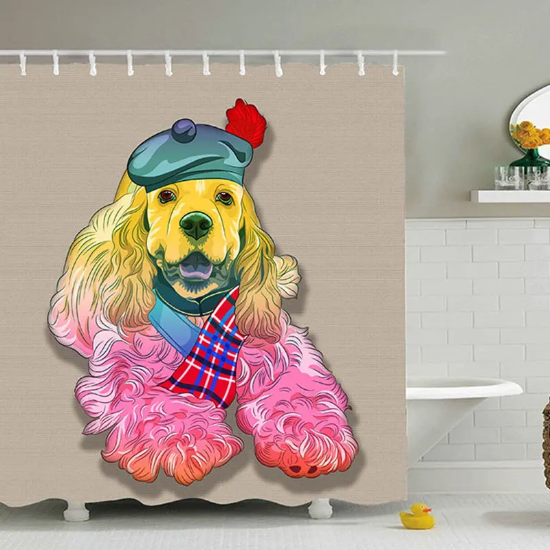 3D Digital Printing Golden Retriever Dog Cute Animal Shower Curtain Waterproof and Mildew-proof Private Shower Curtain
3D Digital Printing Golden Retriever Dog Cute Animal Shower Curtain Waterproof and Mildew-proof Private Shower Curtain