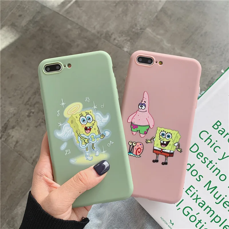 Cute Cartoon SpongeBob Case For iPhone 6 6S 7 8 Plus X XS Max XR Cute Fashion Cartoon Soft Silicone Cover Phone Cases Fundas
Cute Cartoon SpongeBob Case For iPhone 6 6S 7 8 Plus X XS Max XR Cute Fashion Cartoon Soft Silicone Cover Phone Cases Fundas