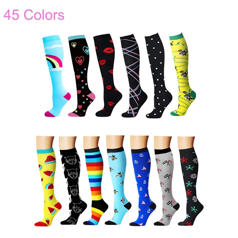 

Unisex Women&Men Ladies Sports Profession Compression Socks for Nurses Relief Stretch Girl Sokken Women Fitness Thigh High Socks