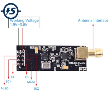 2.4G NRF24L01+PA+LNA Wireless Transceiver Module 20dBm 1100meter SPI Transmitter Receiver DC 1.9V~3.6V
2.4G NRF24L01+PA+LNA Wireless Transceiver Module 20dBm 1100meter SPI Transmitter Receiver DC 1.9V~3.6V