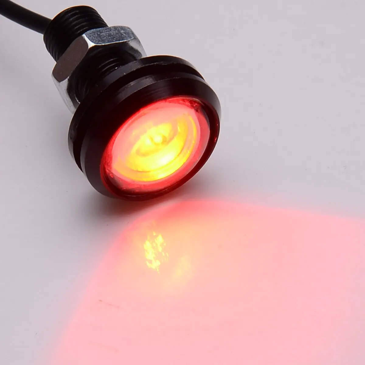 2pcs/set 23mm Red LED 12V Eagle Eye Brake Running Light Stop Parking Tail Signal Light Universal For Motorcycle Car