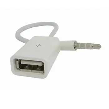차량용 MP3 수 AUX 오디오 플러그 잭-USB 2.0 암 변환기 케이블 코드 연결 U 디스크, 차량 내비게이션, 3.5mm