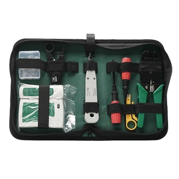 11 in 1 Network Cable Repair Maintenance Tool Kit Set Phone Cable Crimper 8P8C 6P4C Connectors RJ45 RJ11 Network Tester
11 in 1 Network Cable Repair Maintenance Tool Kit Set Phone Cable Crimper 8P8C 6P4C Connectors RJ45 RJ11 Network Tester