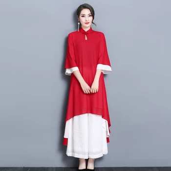 2020 chinese dress cheongsam qipao retro women Three Quarter Sleeve Zen Meditation Tea Dress Clothes dress+pants set
2020 chinese dress cheongsam qipao retro women Three Quarter Sleeve Zen Meditation Tea Dress Clothes dress+pants set