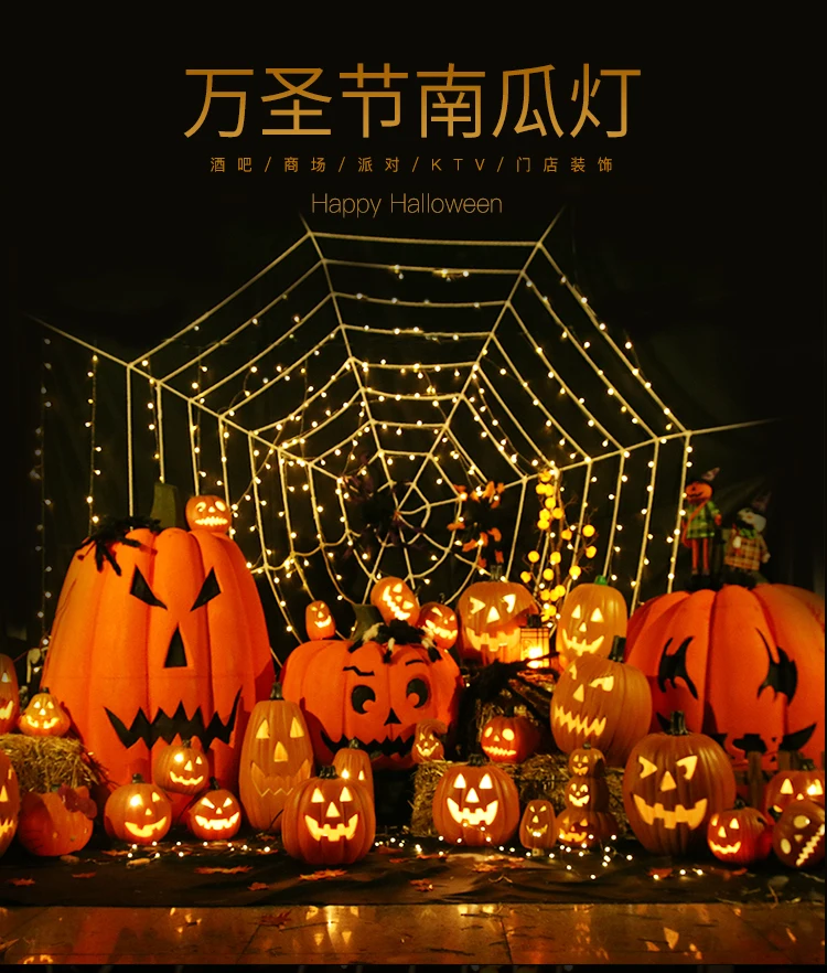 Description Picture 2 of itemHalloween Pumpkin LED Light Lamp Creative Lantern Home Props Pumpkin Bar Party Horror Halloween Pumpkin Night Light Decoration
