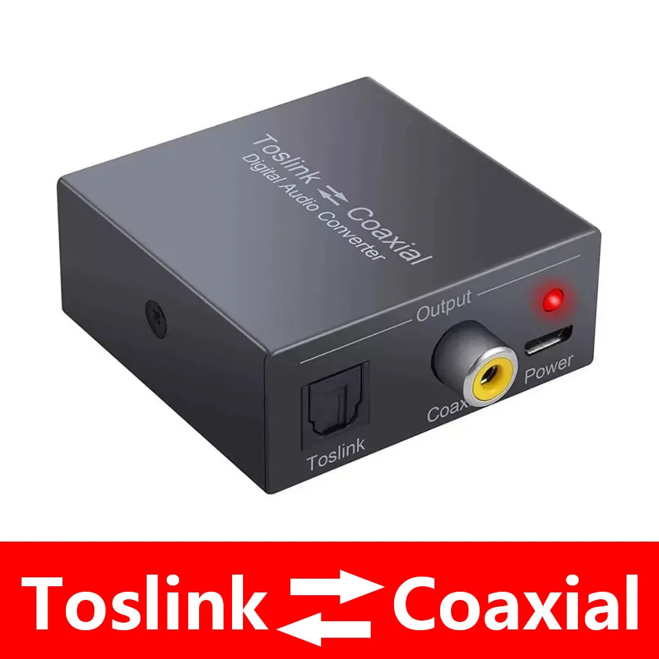 Coax Optical Toslink to Coax Optical audio Converter Adapter,Bi-Directional Switch with dc cable
Coax Optical Toslink to Coax Optical audio Converter Adapter,Bi-Directional Switch with dc cable