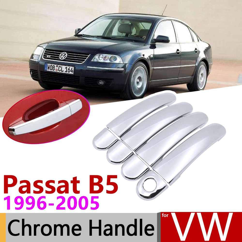 

for Volkswagen VW Passat B5 B5.5 MK5 1996~2005 Chrome Door Handle Cover Car Accessories Stickers Trim Set 1997 1999 2001 2004