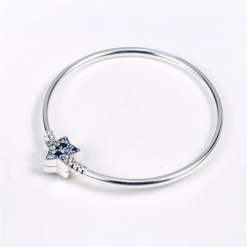 TIF PAN 925 Silver Bracelet, Classic Temperament, Women's Favorite Gift, Star Button New DIY Base Bracelet. 
TIF PAN 925 Silver Bracelet, Classic Temperament, Women's Favorite Gift, Star Button New DIY Base Bracelet.